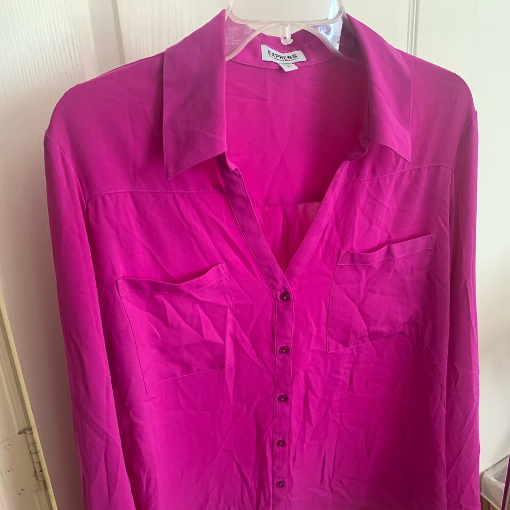 EXPRESS Magenta Portofino Shirt